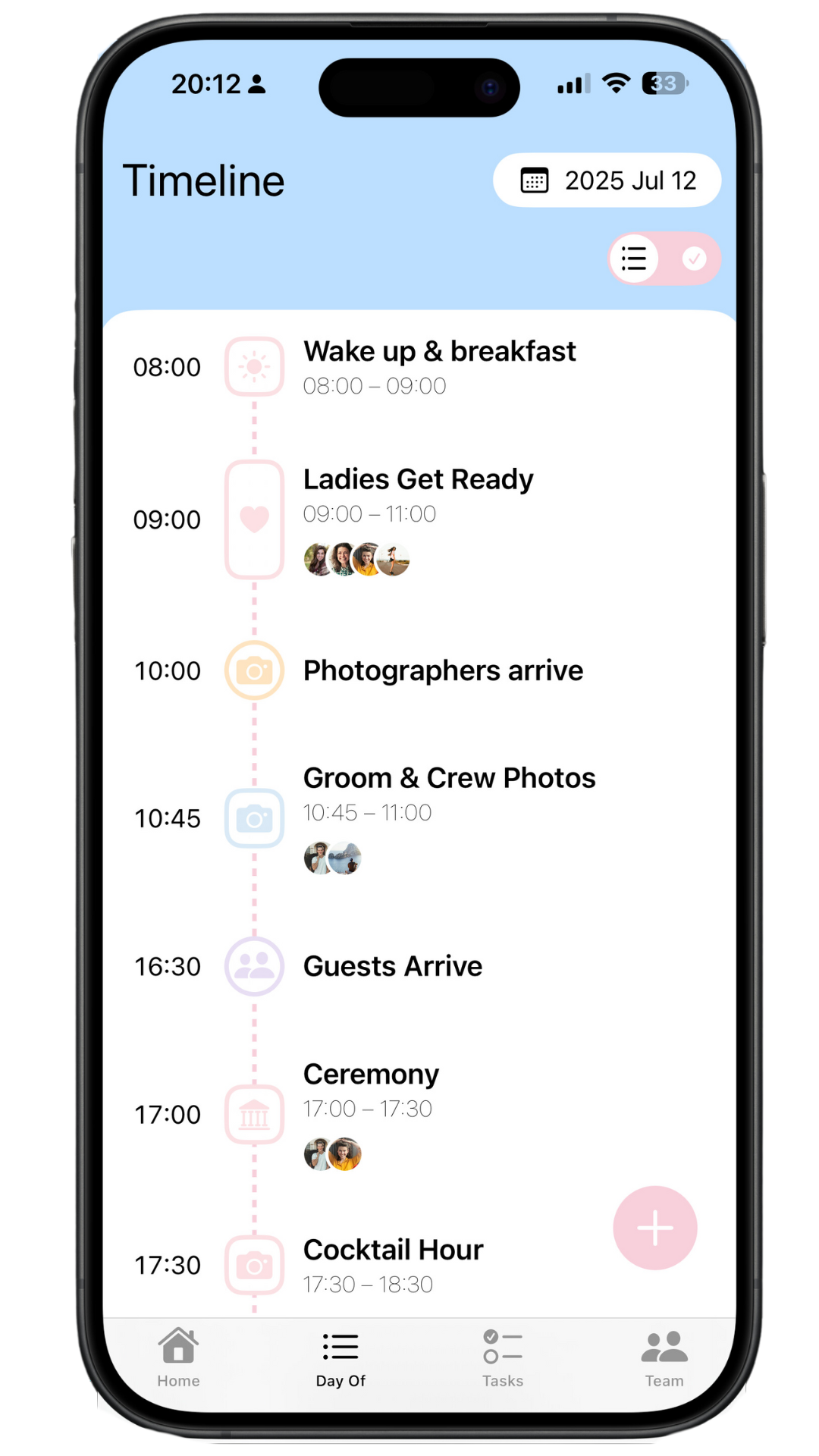 Wedly app preview